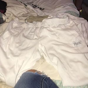 White PINK sweatpants